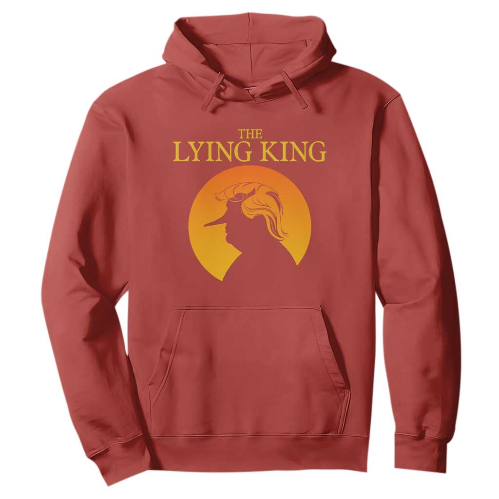 Funny The Lying King Long Nose Silhouette Hoodie Vintage Political Satire Statement Gift TS12 Red Print Your Wear