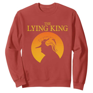 Funny The Lying King Long Nose Silhouette Sweatshirt Vintage Political Satire Statement Gift TS12 Red Print Your Wear