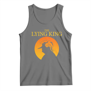 Funny The Lying King Long Nose Silhouette Tank Top Vintage Political Satire Statement Gift TS12 Black Heather Print Your Wear