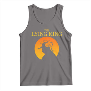 Funny The Lying King Long Nose Silhouette Tank Top Vintage Political Satire Statement Gift TS12 Deep Heather Print Your Wear
