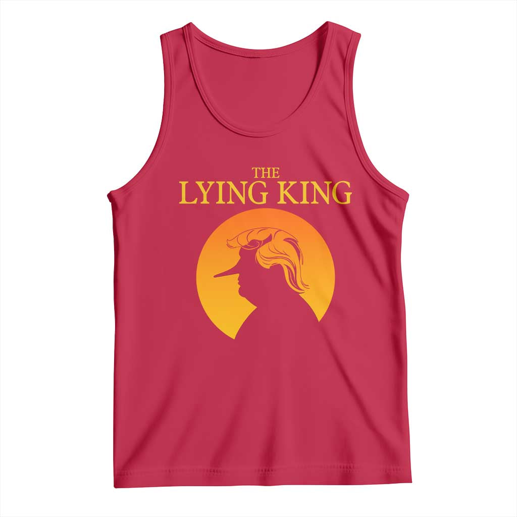 Funny The Lying King Long Nose Silhouette Tank Top Vintage Political Satire Statement Gift TS12 Red Print Your Wear