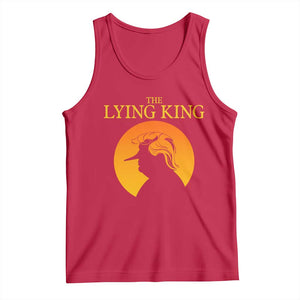 Funny The Lying King Long Nose Silhouette Tank Top Vintage Political Satire Statement Gift TS12 Red Print Your Wear