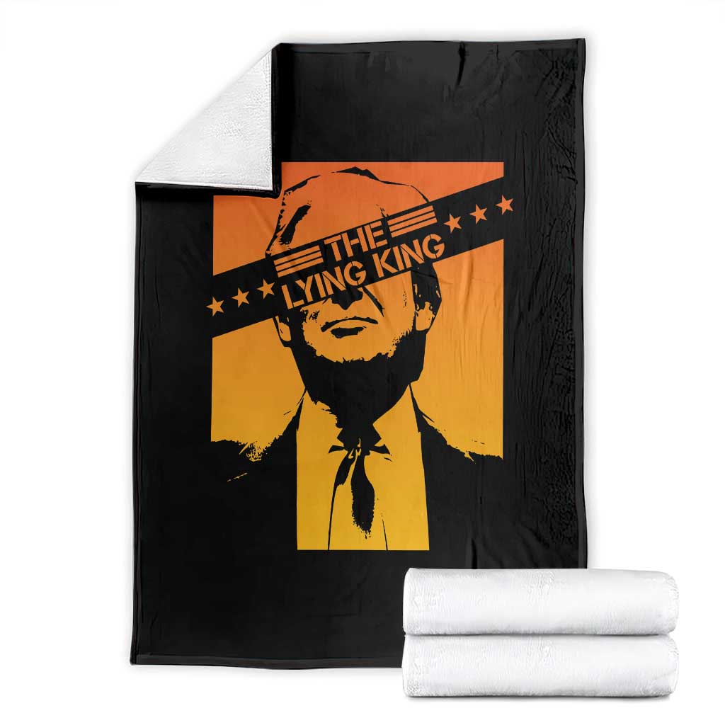The Lying King Political Satire Throw Blanket Funny Bold Sarcastic Statement Gift TS12 Black Print Your Wear