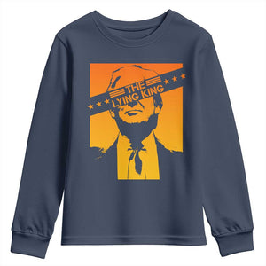 The Lying King Political Satire Youth Sweatshirt Funny Bold Sarcastic Statement Gift TS12 Navy Print Your Wear