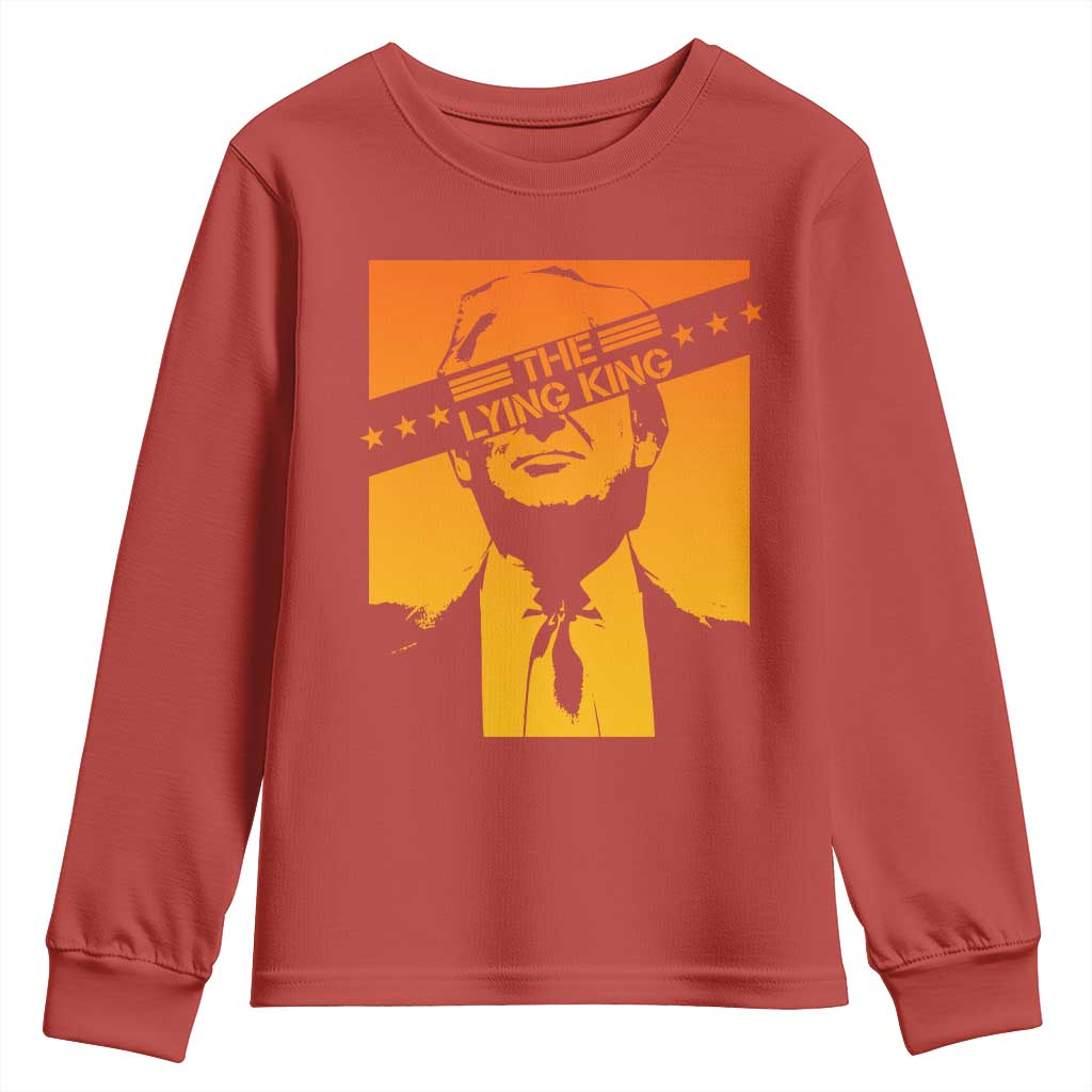 The Lying King Political Satire Youth Sweatshirt Funny Bold Sarcastic Statement Gift TS12 Red Print Your Wear