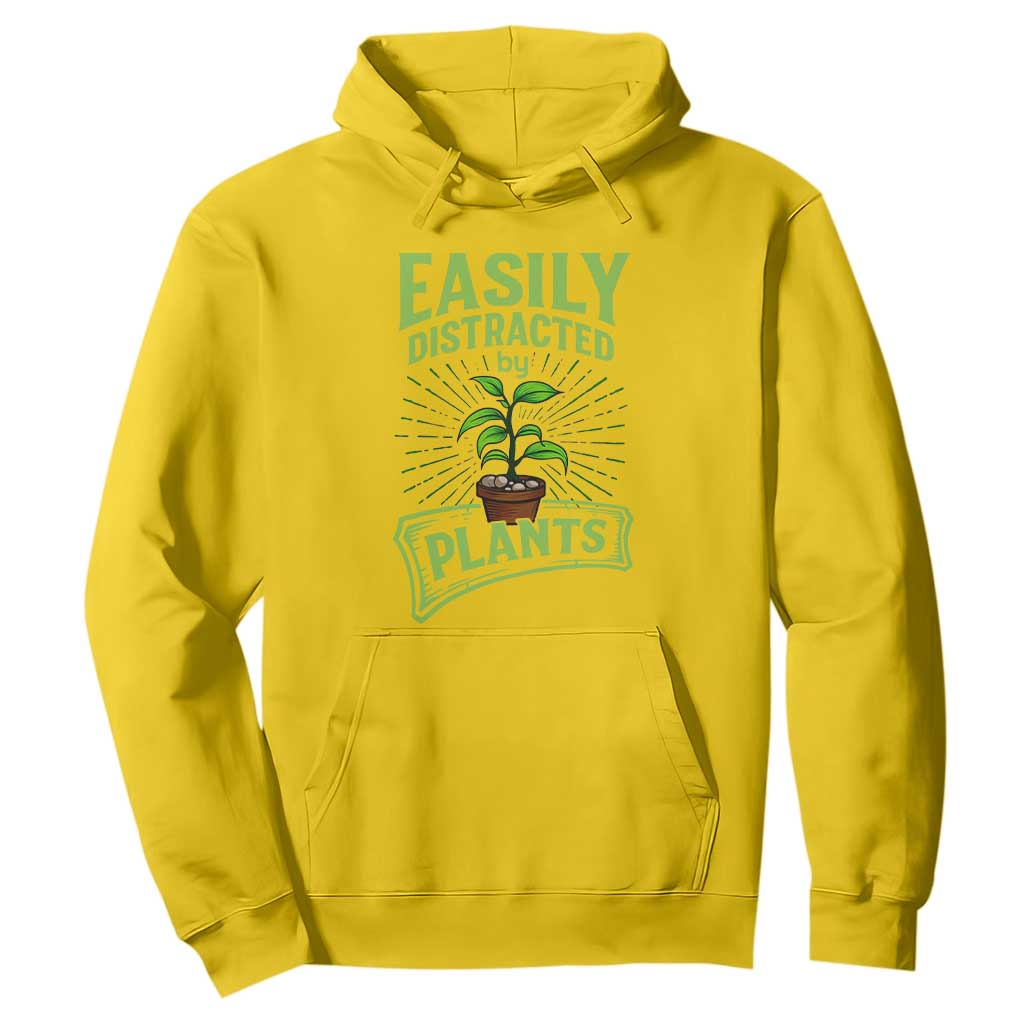 Easily Distracted By Plants Hoodie Funny Gardening Lover Gift TS12 Daisy Print Your Wear