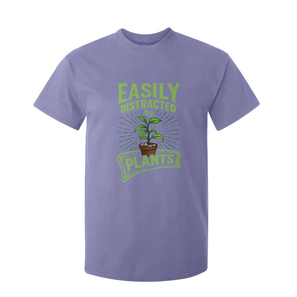 Easily Distracted By Plants T Shirt For Kid Funny Gardening Lover Gift TS12 Violet Print Your Wear