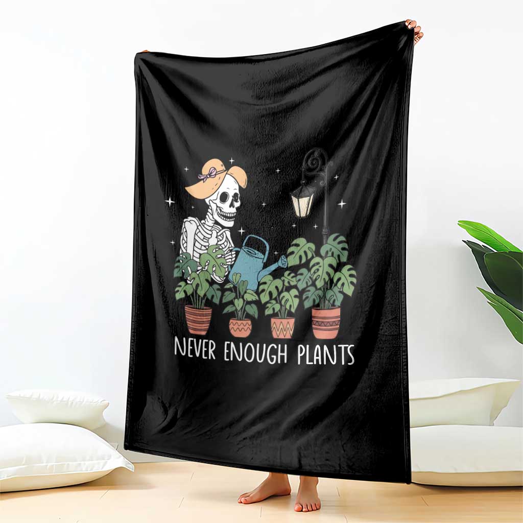 Skeleton Monstera Lover Throw Blanket Never Enough Plants TS12 Print Your Wear