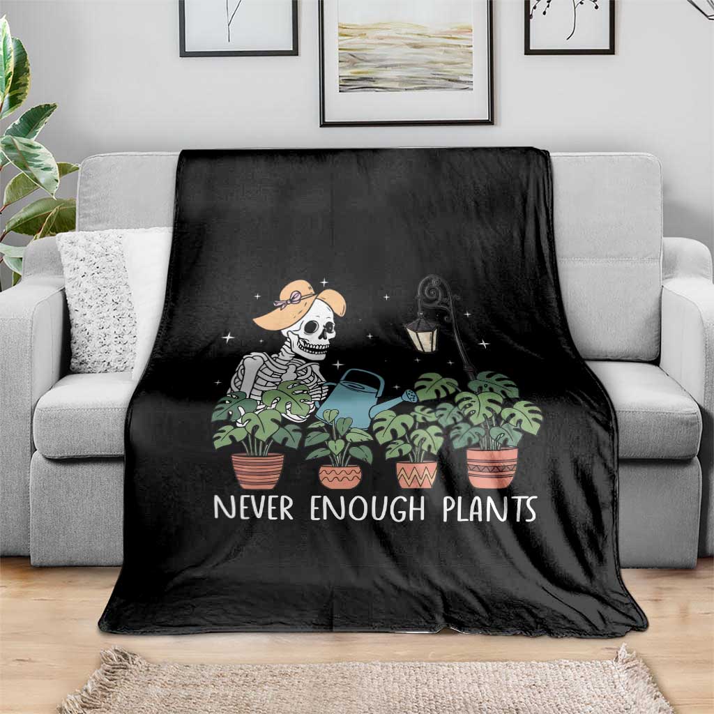 Skeleton Monstera Lover Throw Blanket Never Enough Plants TS12 Print Your Wear