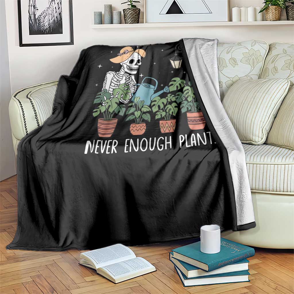Skeleton Monstera Lover Throw Blanket Never Enough Plants TS12 Print Your Wear