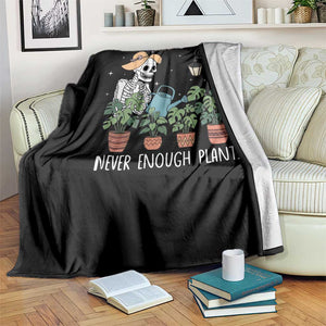 Skeleton Monstera Lover Throw Blanket Never Enough Plants TS12 Print Your Wear