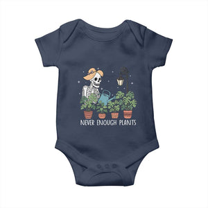 Skeleton Monstera Lover Baby Onesie Never Enough Plants TS12 Navy Print Your Wear