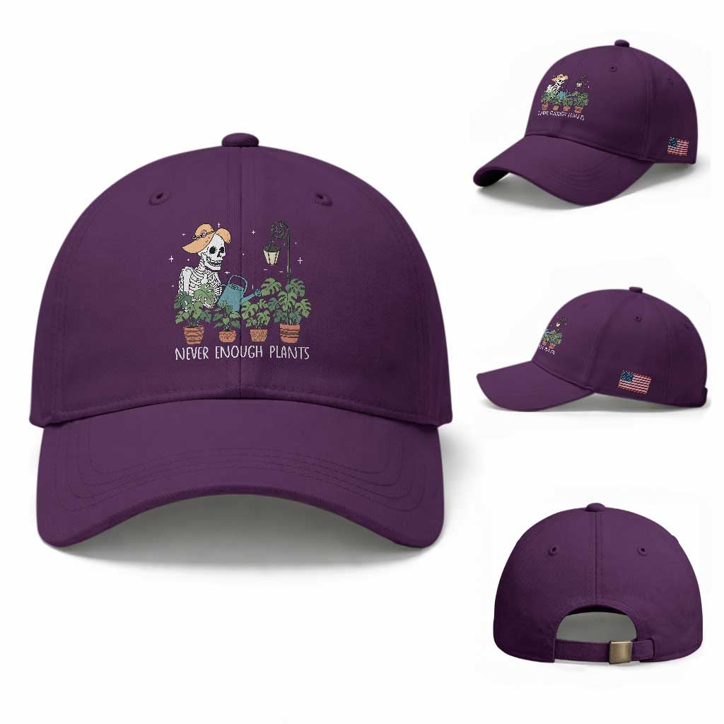 Skeleton Monstera Lover Baseball Cap Never Enough Plants TS12 Baseball Cap Universal Fit Purple Print Your Wear