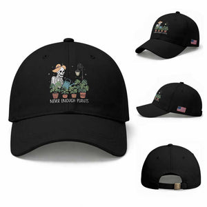 Skeleton Monstera Lover Baseball Cap Never Enough Plants TS12 Baseball Cap Universal Fit Black Print Your Wear