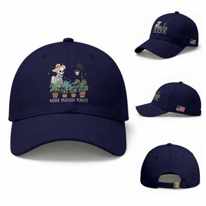Skeleton Monstera Lover Baseball Cap Never Enough Plants TS12 Baseball Cap Universal Fit Dark Blue Print Your Wear