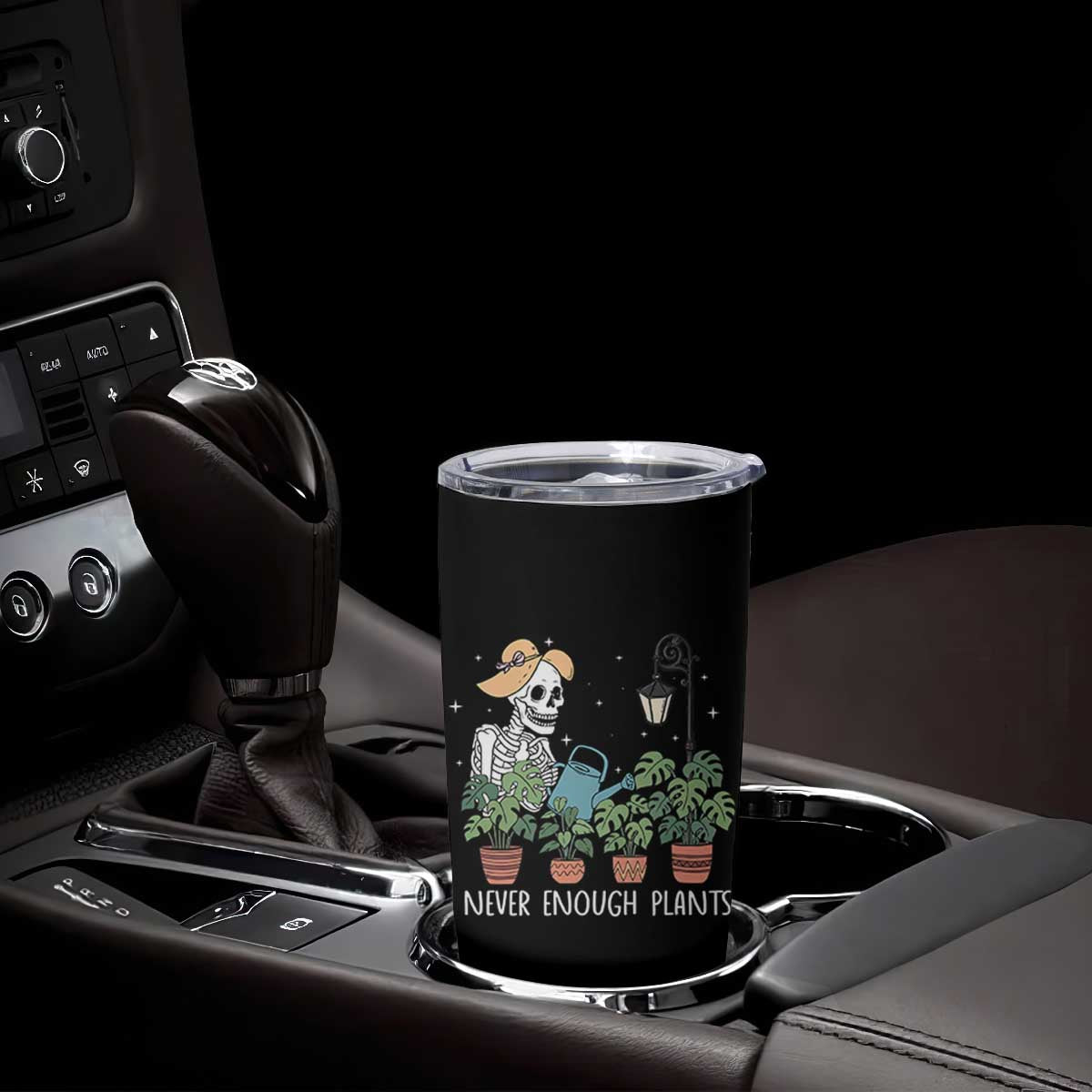 Skeleton Monstera Lover Tumbler Cup Never Enough Plants TS12 Print Your Wear