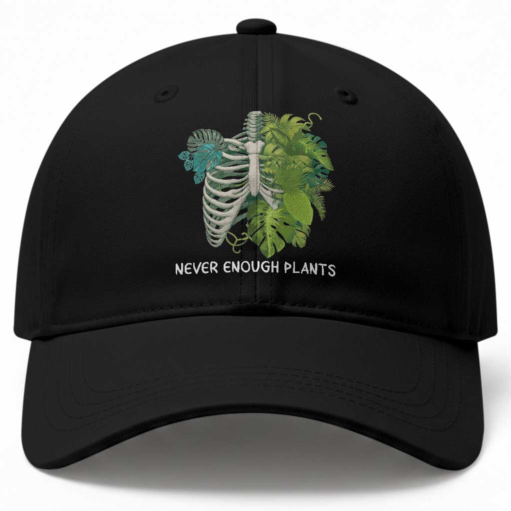 Monstera Plant Body Skeleton Baseball Cap Never Enough Plants TS12 Print Your Wear