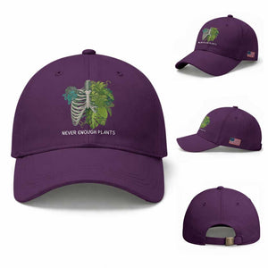 Monstera Plant Body Skeleton Baseball Cap Never Enough Plants TS12 Baseball Cap Universal Fit Purple Print Your Wear