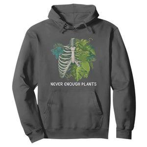 Monstera Plant Body Skeleton Hoodie Never Enough Plants TS12 Dark Heather Print Your Wear