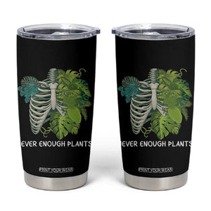 Monstera Plant Body Skeleton Tumbler Cup Never Enough Plants TS12 Black Print Your Wear