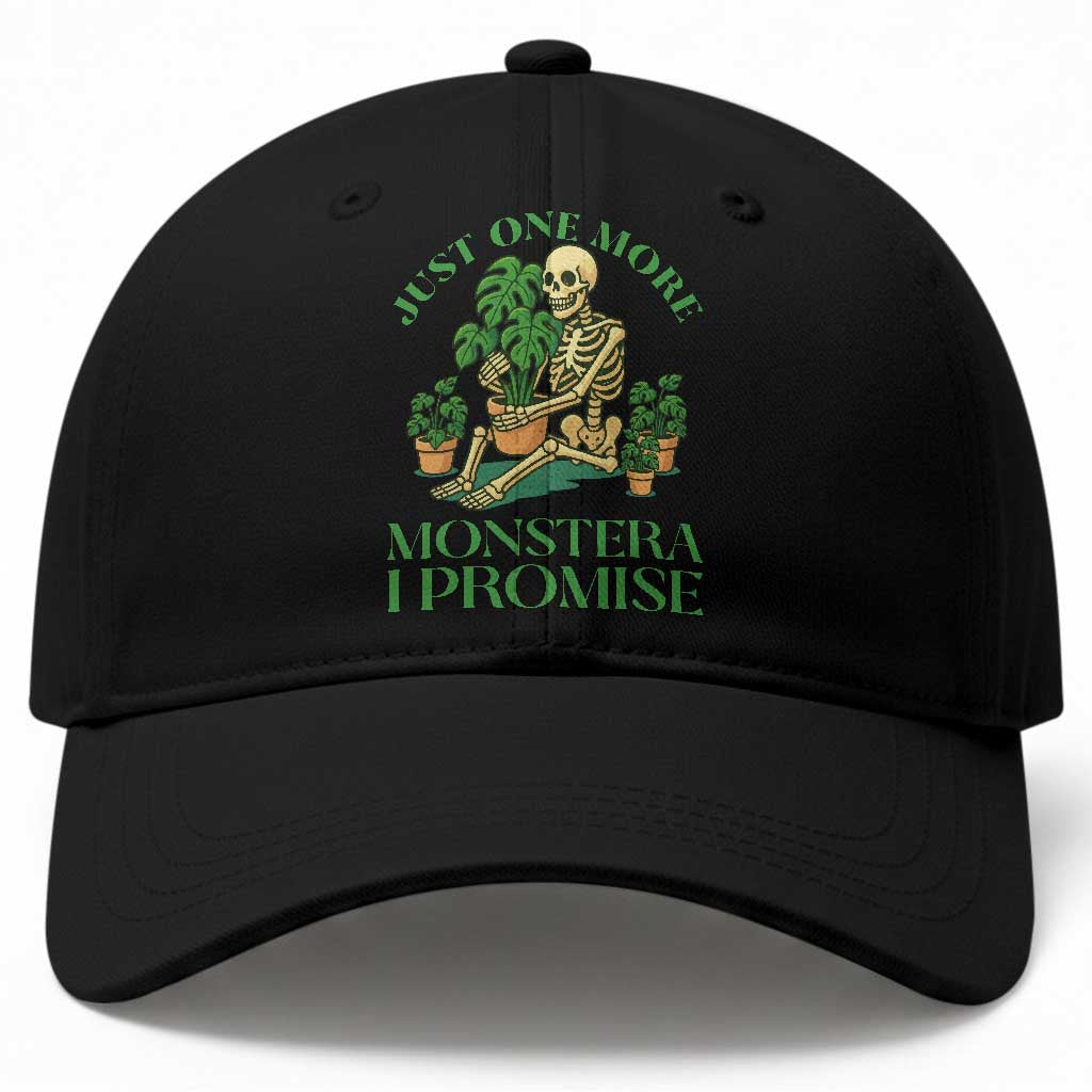 Just One More Monstera Baseball Cap Skeleton Plant Lover Gift TS12 Print Your Wear