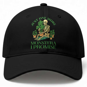Just One More Monstera Baseball Cap Skeleton Plant Lover Gift TS12 Print Your Wear