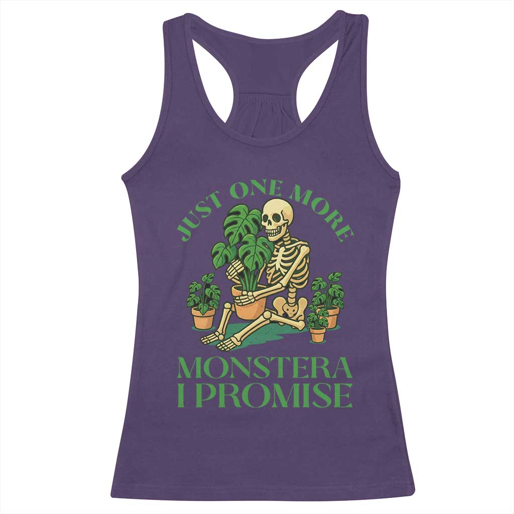 Just One More Monstera Racerback Tank Top Skeleton Plant Lover Gift TS12 Purple Print Your Wear