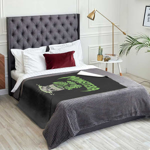Monstera Lover Houseplant Gift Throw Blanket Skull Plant Pot Graphic TS12 Print Your Wear