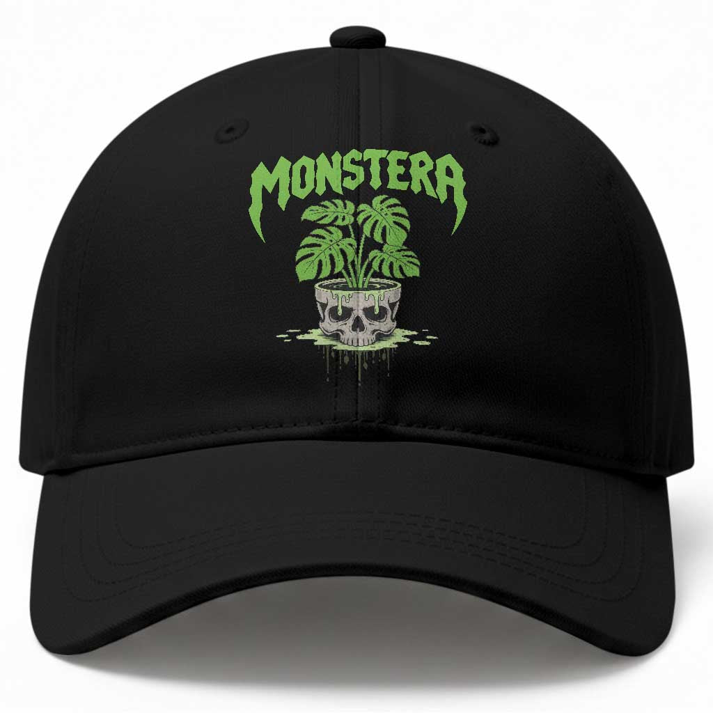 Monstera Lover Houseplant Gift Baseball Cap Skull Plant Pot Graphic TS12 Print Your Wear