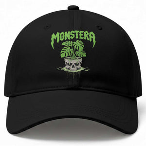 Monstera Lover Houseplant Gift Baseball Cap Skull Plant Pot Graphic TS12 Print Your Wear