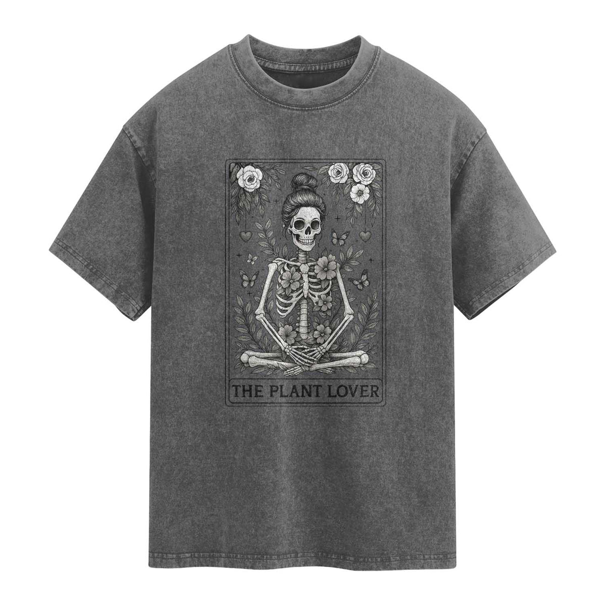 Dark Humor Tarot Card Plant Lover Gift Washed Cotton T-Shirt