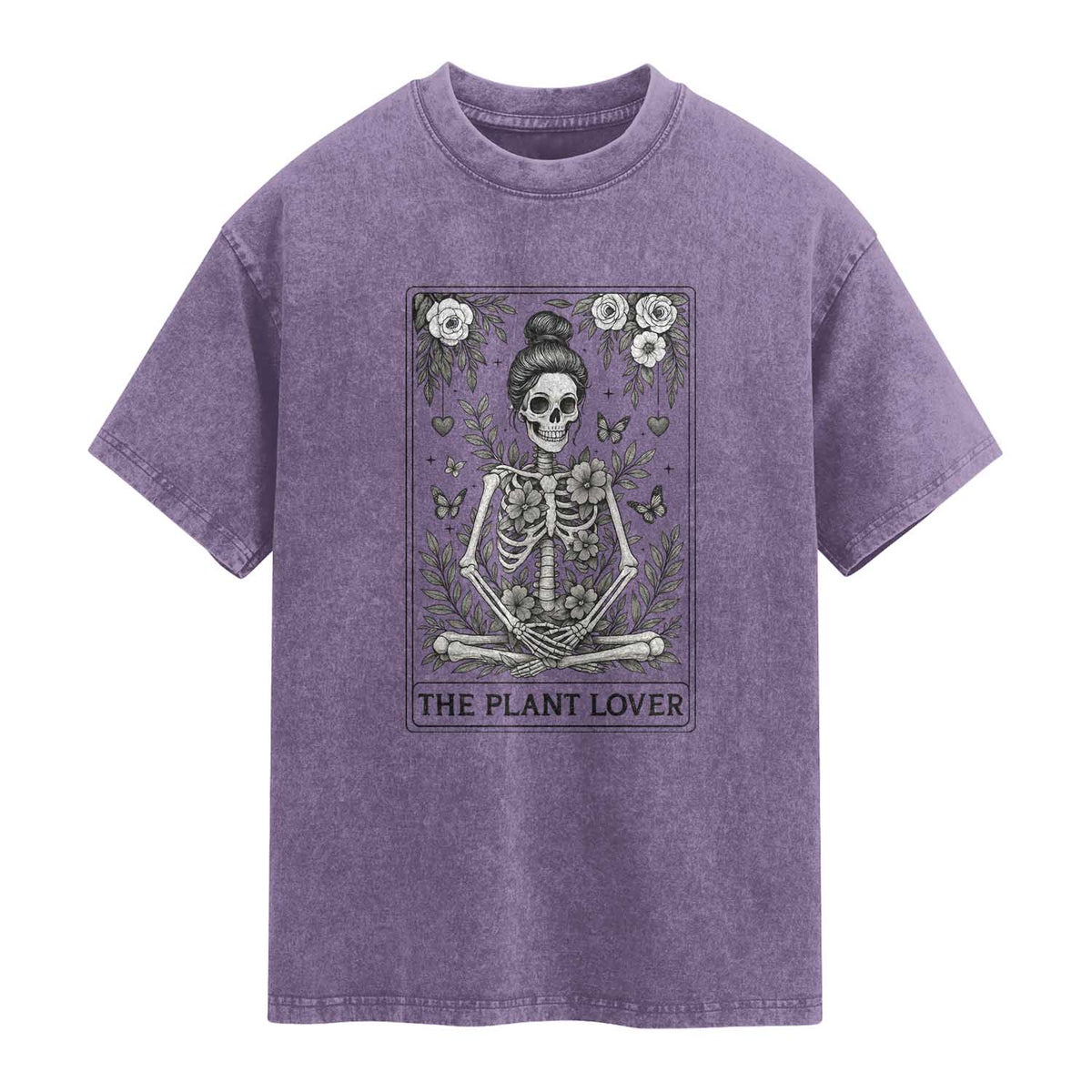 Dark Humor Tarot Card Plant Lover Gift Washed Cotton T-Shirt