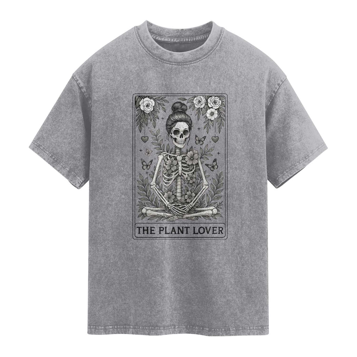 Dark Humor Tarot Card Plant Lover Gift Washed Cotton T-Shirt