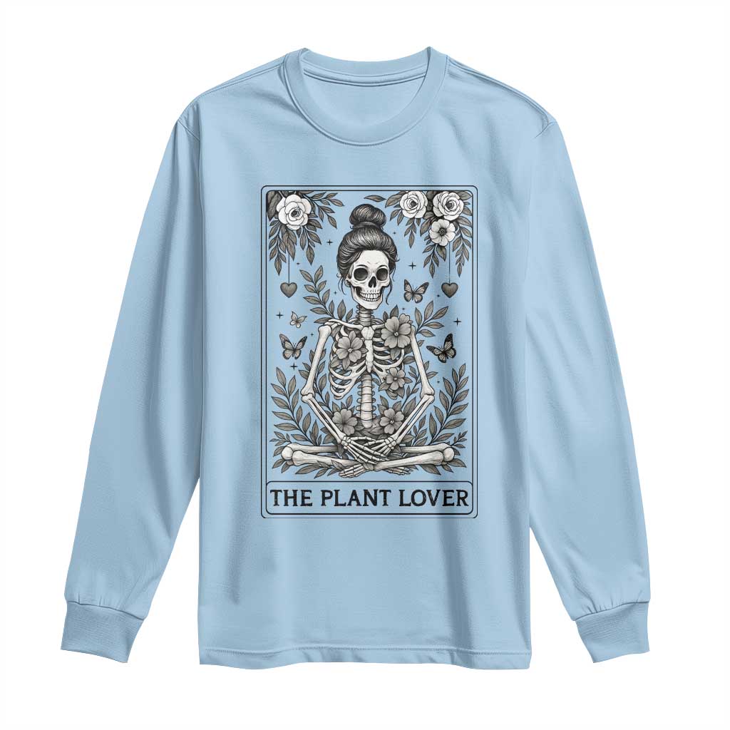 Dark Humor Tarot Card Plant Lover Gift Long Sleeve Shirt TS12 Light Blue Print Your Wear