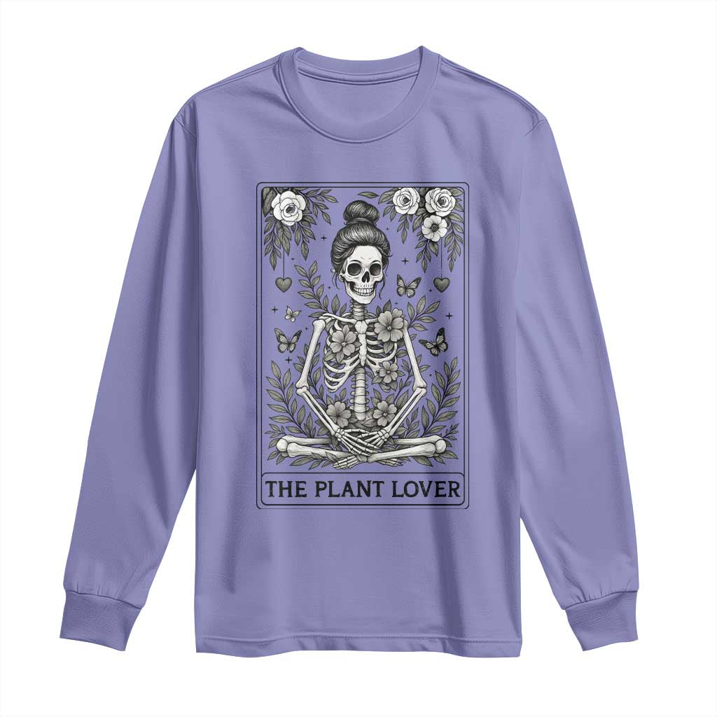 Dark Humor Tarot Card Plant Lover Gift Long Sleeve Shirt TS12 Violet Print Your Wear