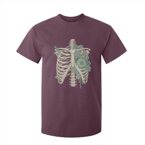 Succulent Body Skeleton T Shirt For Kid Creepy Plant Lover Gift TS12 Maroon Print Your Wear