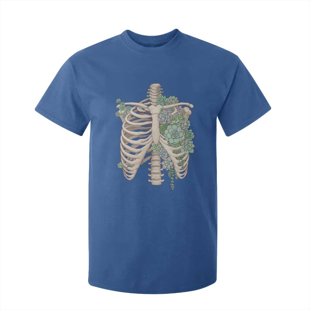 Succulent Body Skeleton T Shirt For Kid Creepy Plant Lover Gift TS12 Royal Blue Print Your Wear