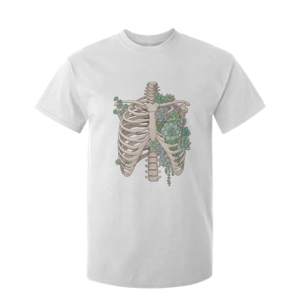 Succulent Body Skeleton T Shirt For Kid Creepy Plant Lover Gift TS12 White Print Your Wear