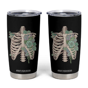 Succulent Body Skeleton Tumbler Cup Creepy Plant Lover Gift TS12 Black Print Your Wear
