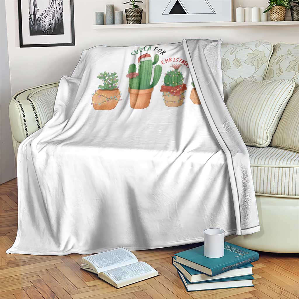 Funny Succulent Plant Lover Gift Throw Blanket Succa For Christmas TS12 Print Your Wear
