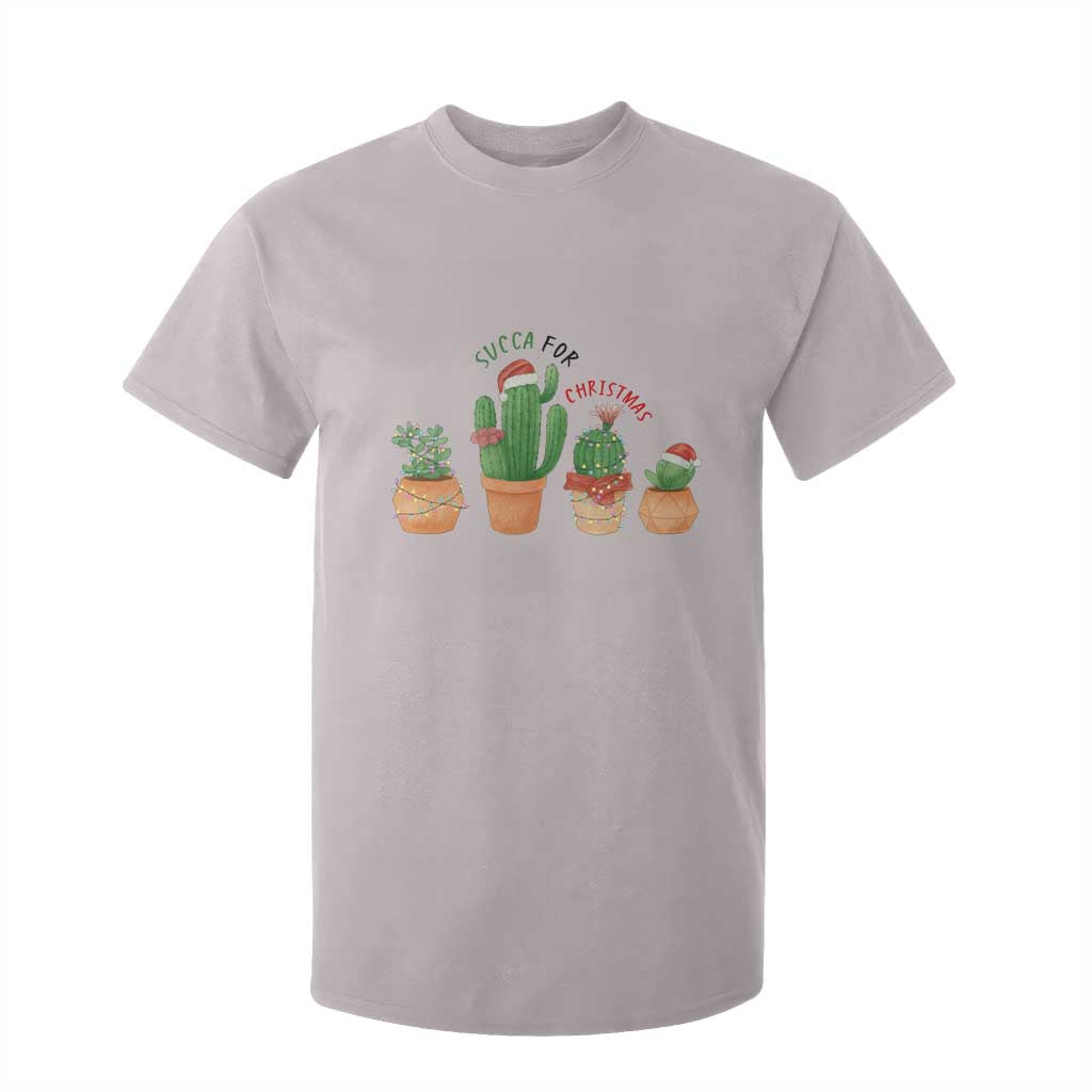 Funny Succulent Plant Lover Gift T Shirt For Kid Succa For Christmas TS12 Ice Gray Print Your Wear