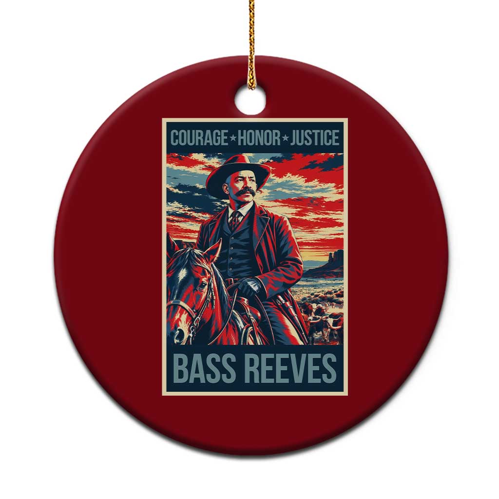 Bass Reeves Wild West Lawman Cowboy Ceramic Ornament Deputy Marshal Hero Vintage Poster Graphic