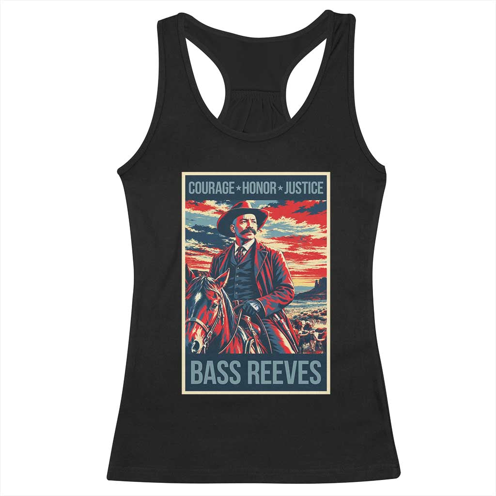 Bass Reeves Wild West Lawman Cowboy Racerback Tank Top Deputy Marshal Hero Vintage Poster Graphic
