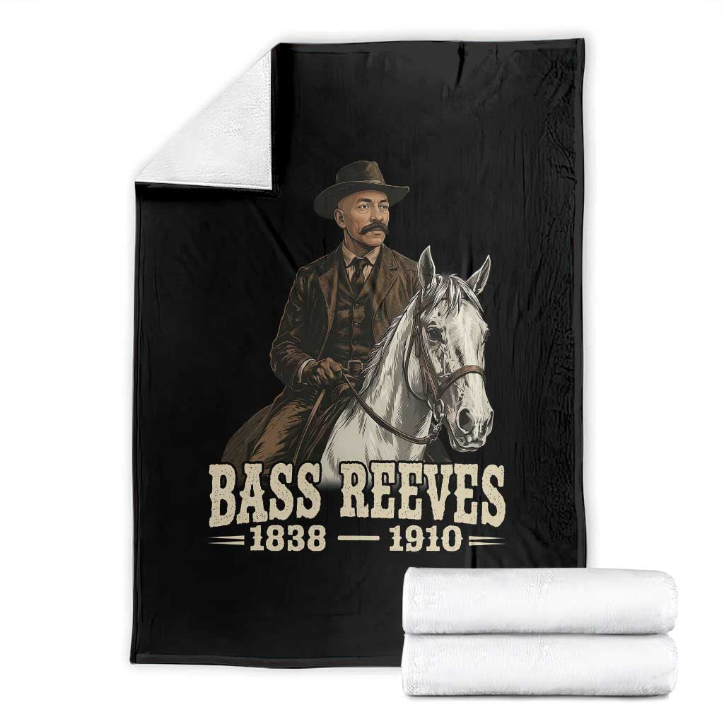 Vintage Bass Reeves First Black US Deputy Marshal Throw Blanket Legendary Western Lawman History