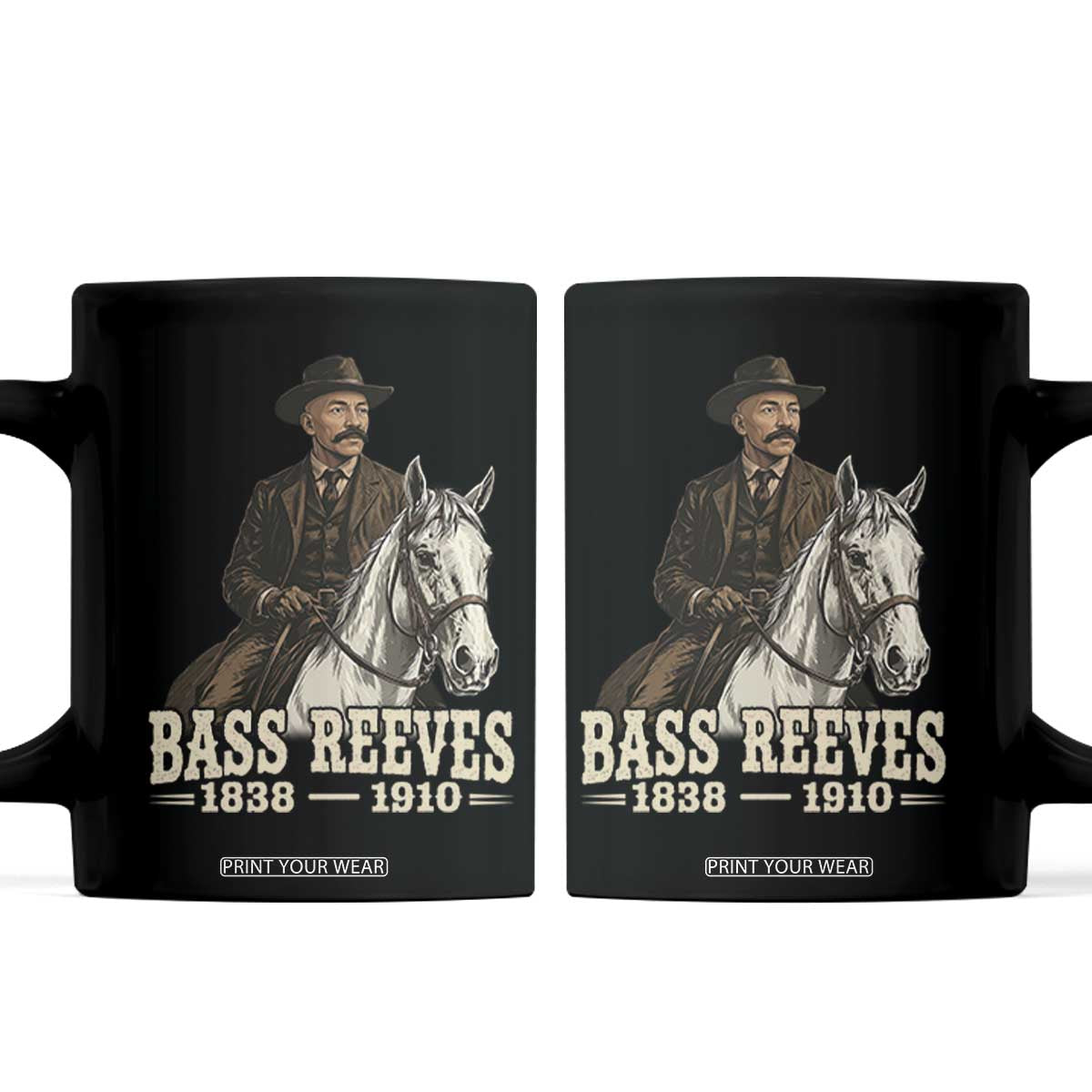 Vintage Bass Reeves First Black US Deputy Marshal Coffee Mug Legendary Western Lawman History