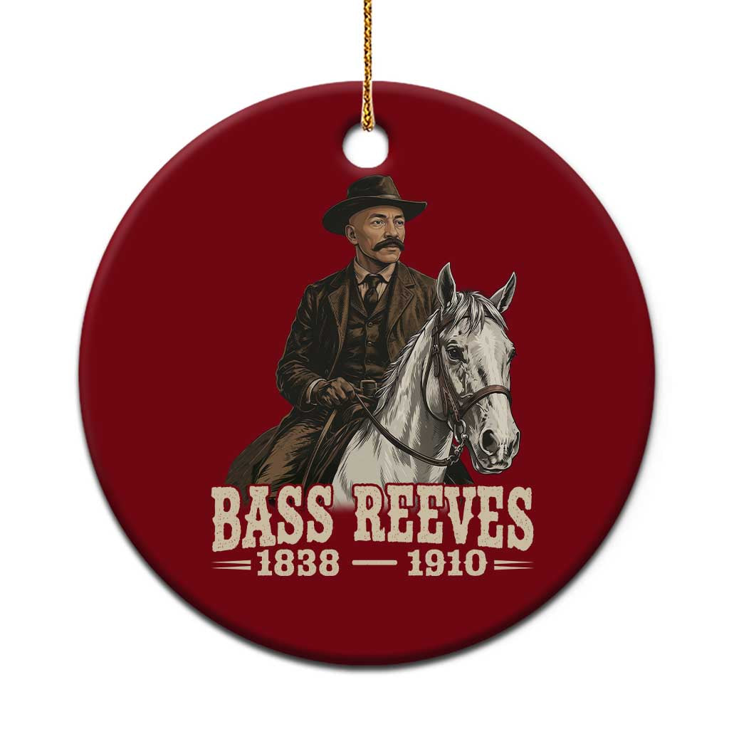 Vintage Bass Reeves First Black US Deputy Marshal Ceramic Ornament Legendary Western Lawman History