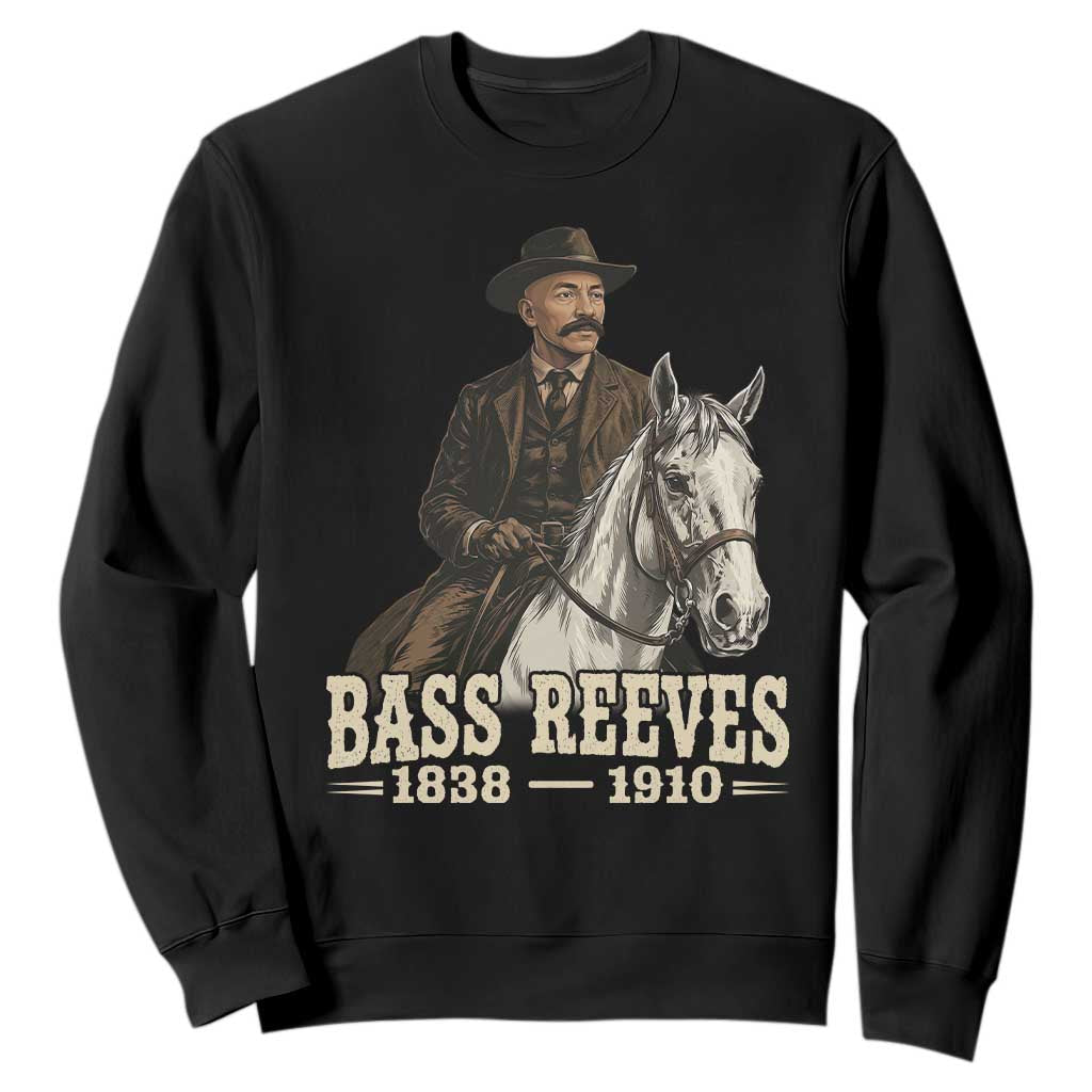Vintage Bass Reeves First Black US Deputy Marshal Sweatshirt Legendary Western Lawman History