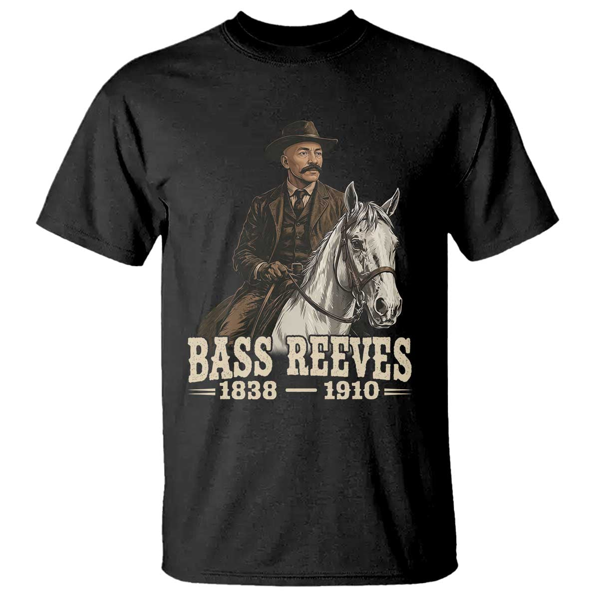 Vintage Bass Reeves First Black US Deputy Marshal T Shirt Legendary Western Lawman History