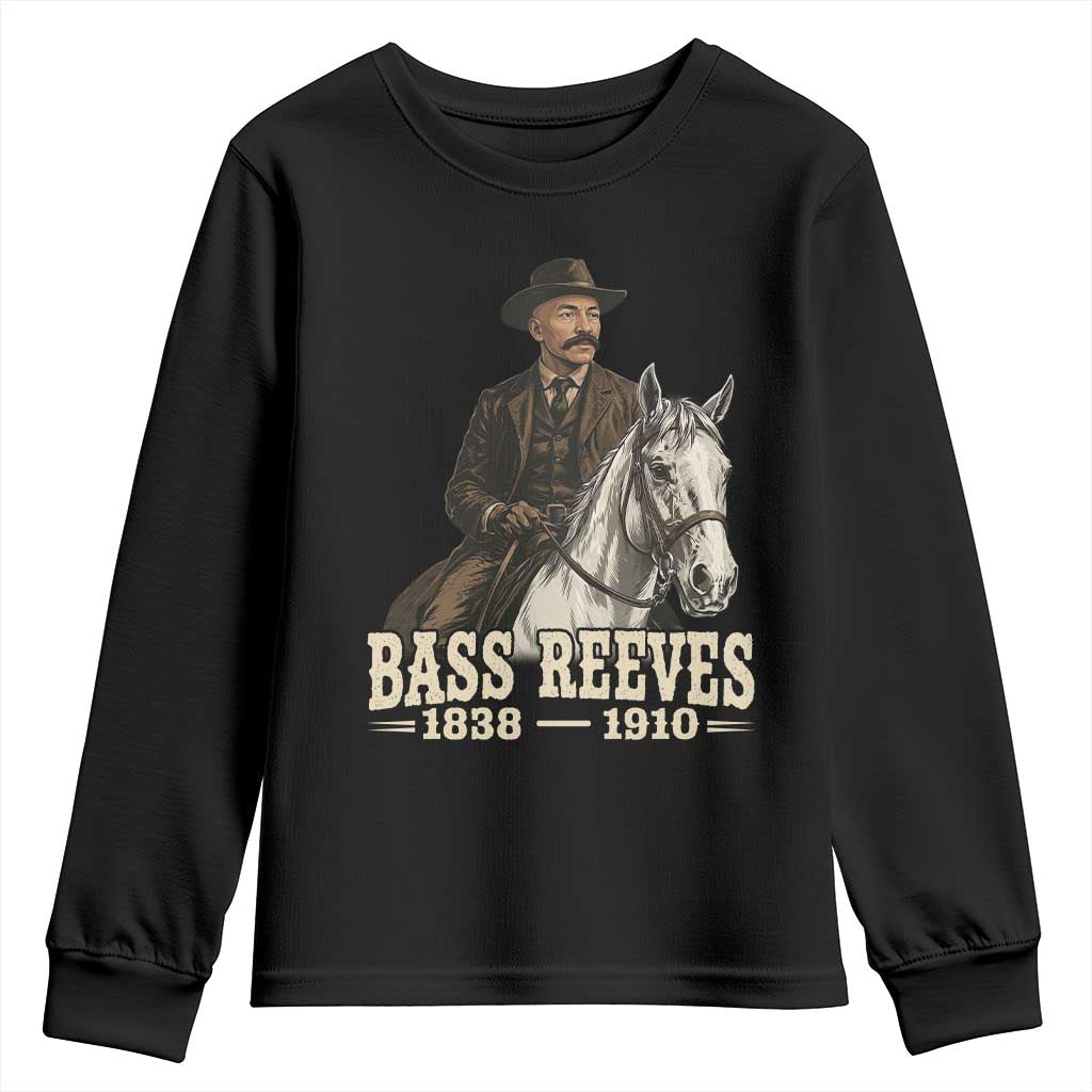 Vintage Bass Reeves First Black US Deputy Marshal Youth Sweatshirt Legendary Western Lawman History