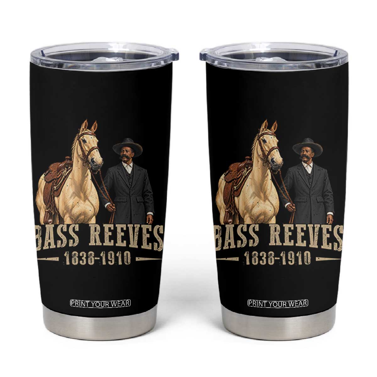 Bass Reeves US Deputy Marshal Tumbler Cup First Black Legendary Western Lawman History